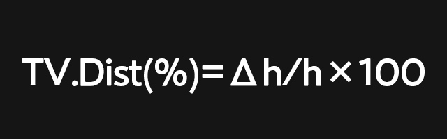TV.Dist(%)=Δh/h×100